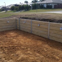 concrete sleeper retaining wall